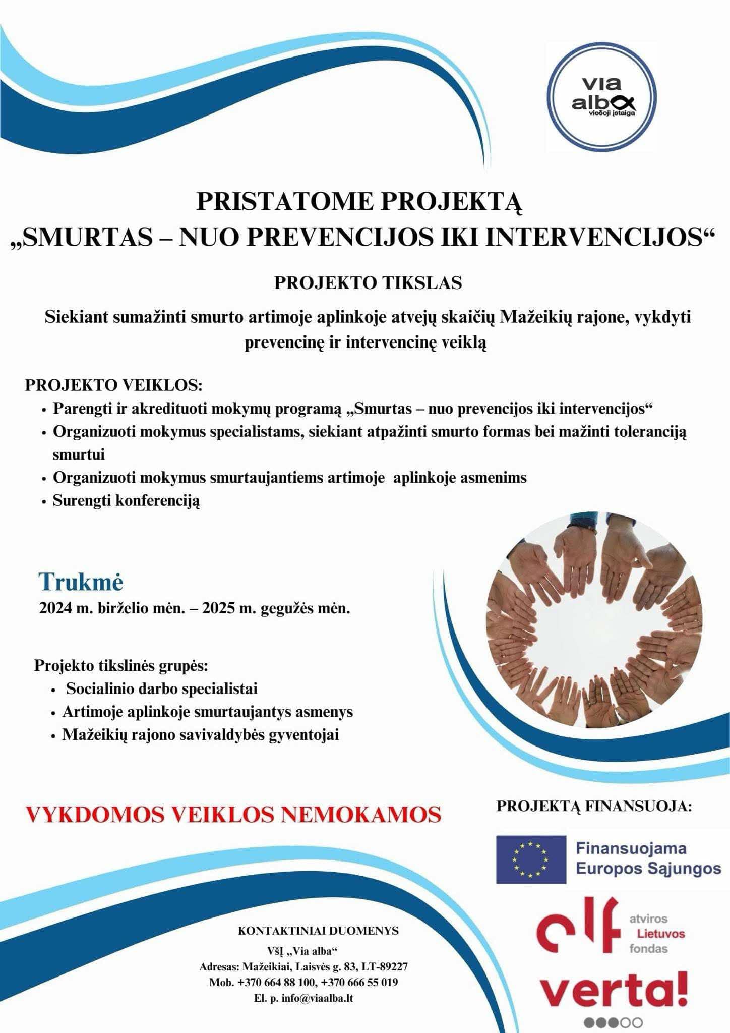 Read more about the article Projektas Smurtas – nuo prevencijos iki intervencijos!