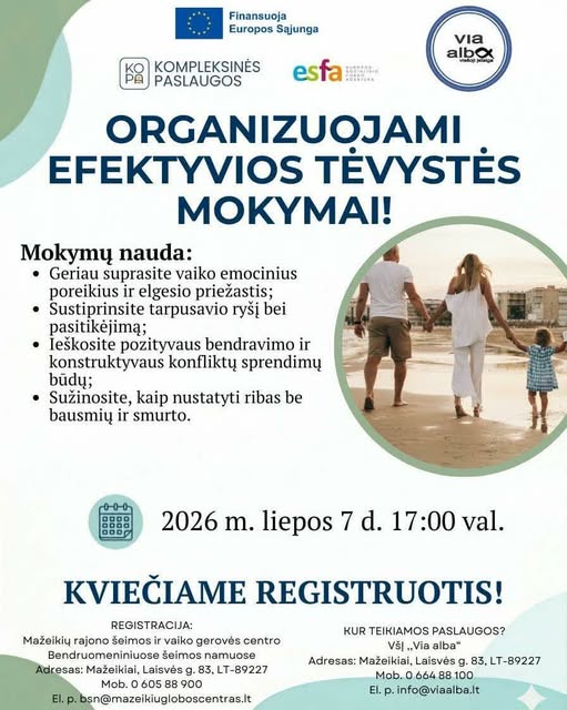 You are currently viewing Organizuojami efektyvios tėvystės mokymai !