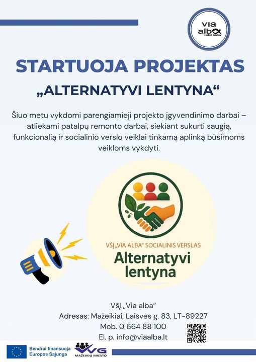 Read more about the article Startuoja projektas „Alternatyvi lentyna”