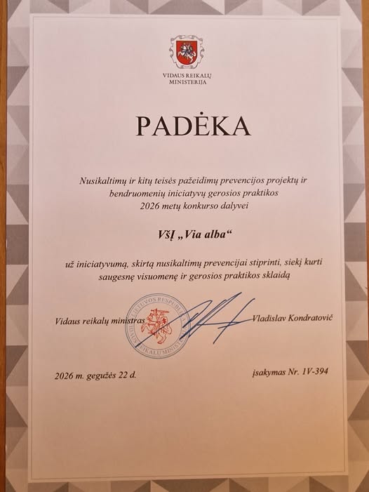 Read more about the article PADĖKA